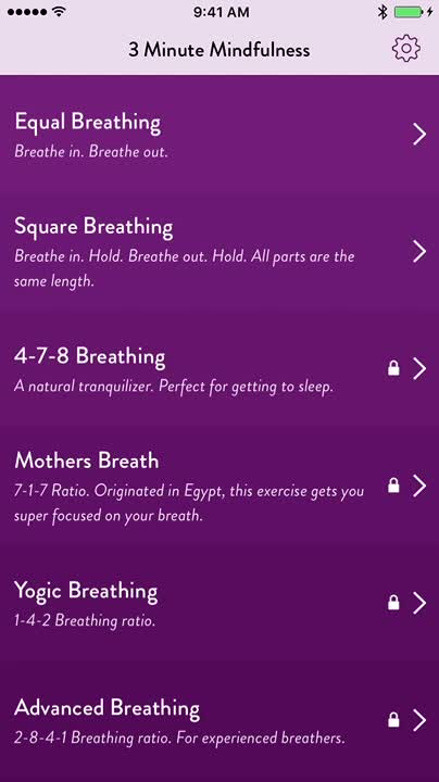 Calm yourself with a variety of breathing exercises