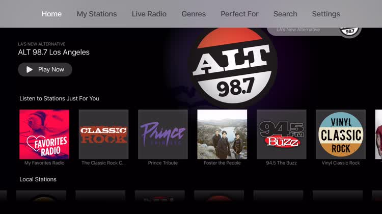 Radio Apps for Apple TV