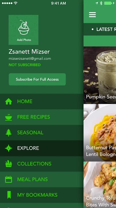 Explore recipes by meal, by ingredient and by diet