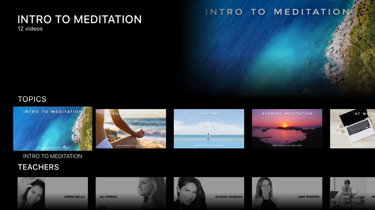 Unplug Meditation sessions