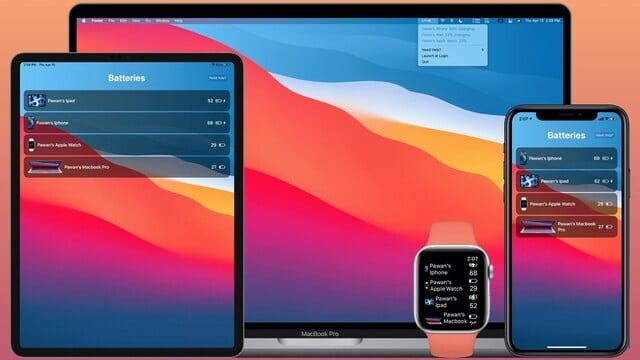 Batteries is a Cross Platform Way to Keep Track of Your Apple Device Power Levels