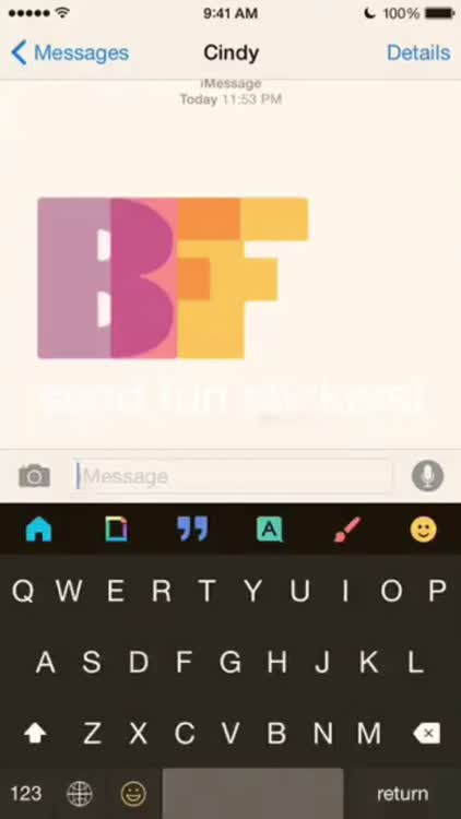 Find and send stickers and GIFs