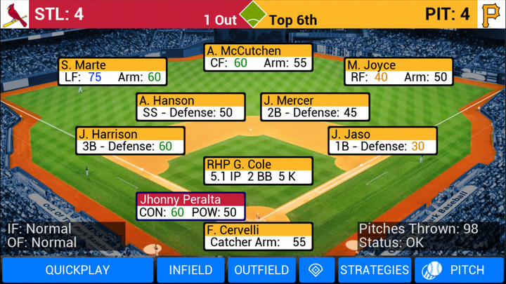 The game is a highly detailed simulation made for any hardcore baseball fan.
