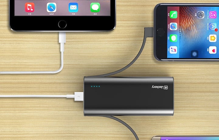 Charge three devices at once with the Jackery Bolt portabl battery charger
