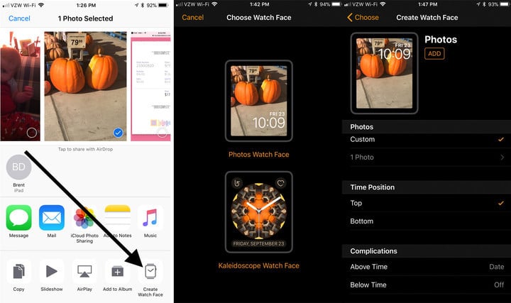 After selecting an image you can pick the watch face style and custom where the time and complications are located. 

