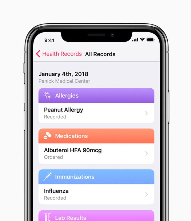 A new Health Records feature is included in iOS 11.3.
