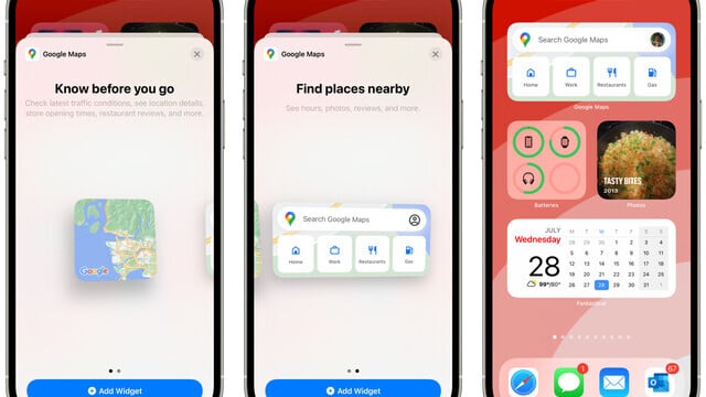 Google Maps Adds iPhone Home Screen Widgets