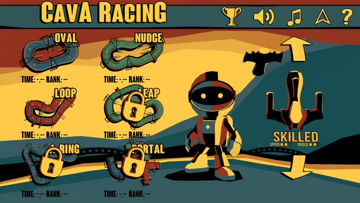 Test your skills and master the tracks in Cava Racing, a futuristic racing game